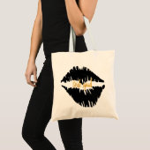 Gothic van de zwarte goudbridpenkus tote bag (Voorkant (product))