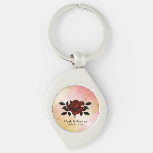 Gothic van het bloedRoos Wedding Party Gift Peach  Sleutelhanger