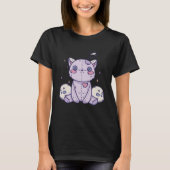 Gothic van pasta, gespoten kat t-shirt (Voorkant)
