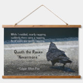 Gothic van Poe's Raven Quote Hangend Wandkleed (Voorkant)