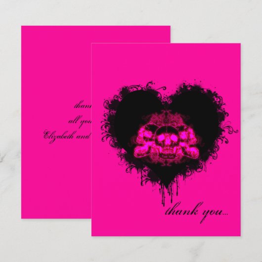 Gothic van stromende hemel Hartelijk dank Bedankkaart (Voorkant / Achterkant)