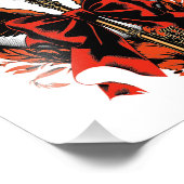 Gothic Velvet Bow Key met vleugels en maan Foto Afdruk (Hoek)