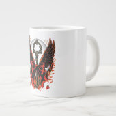 Gothic Velvet Bow Key met vleugels en maan Grote Koffiekop (Voorkant rechts)