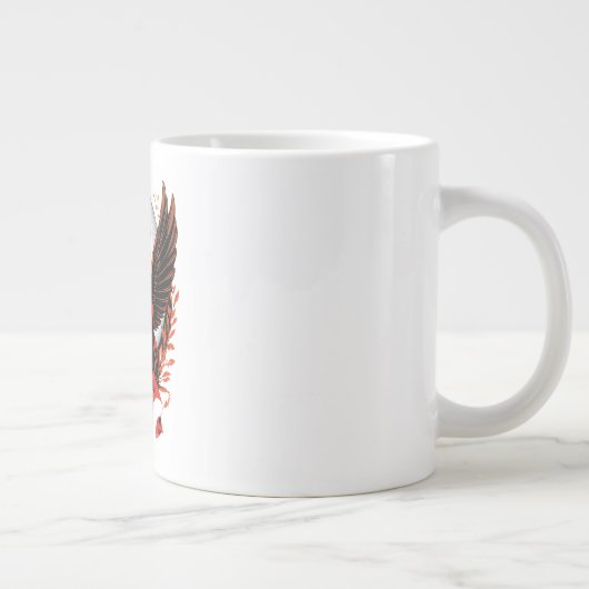 Gothic Velvet Bow Key met vleugels en maan Grote Koffiekop (Rechts)