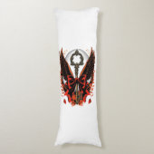 Gothic Velvet Bow Key met vleugels en maan Lichaamskussen (Voorkant Verticaal)