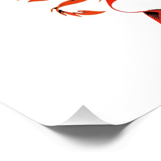 Gothic Velvet Bow Key met vleugels en maan Perfect Poster (Hoek)