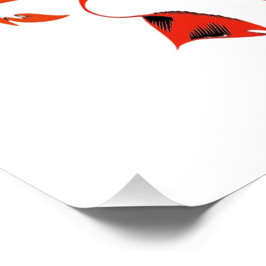 Gothic Velvet Bow Key met vleugels en maan Perfect Poster (Hoek)