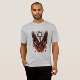 Gothic Velvet Bow Key met vleugels en maan T-shirt