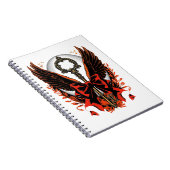 Gothic Velvet Bow Key with Wings & Moon Notitieboek (Rechterzijde)