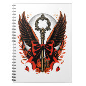 Gothic Velvet Bow Key with Wings & Moon Notitieboek (Voorkant)
