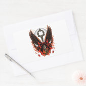 Gothic Velvet Bow Key with Wings & Moon Rechthoekige Sticker (Envelop)