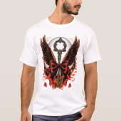 Gothic Velvet Bow Key with Wings & Moon T-shirt (Voorkant)