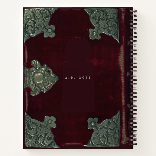 Gothic Velvet "Secrets" Vault Personalized Journal Notitieboek (Achterkant)