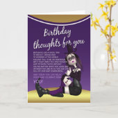 Gothic verjaardagskaart - verjaardagsgedachten voo kaart (Gele Bloem)