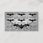 Gothic verkozen klant stoot visitekaartje (Achterkant)