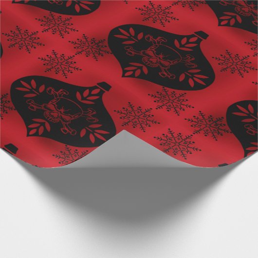 Gothic Verpakkingspapier met schedelversiering Cadeaupapier (Hoek)