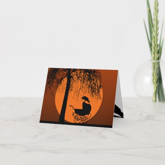 Gothic-verschrikking Baby shower Bedankkaart (Voorkant)