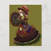 Gothic Victoriaans Anime Vampire Medieval  Briefkaart (Voorkant)