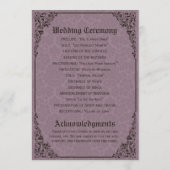 Gothic Victoriaans Damask Wedding Programma's (Achterkant)