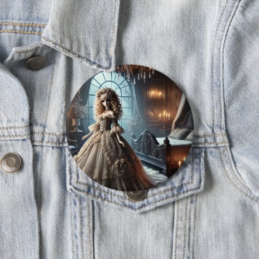 Gothic Victoriaans Doll – Enchanted Dark Ronde Button 4,0 Cm (In situ)
