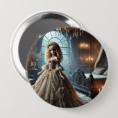 Gothic Victoriaans Doll – Enchanted Dark Ronde Button 4,0 Cm (Voorkant /achterkant)