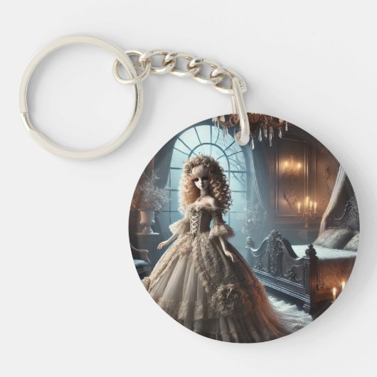 Gothic Victoriaans Doll – Enchanted Dark Sleutelhanger (Voorkant)