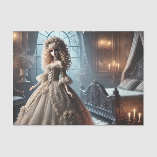 Gothic Victoriaans Doll – Enchanted Dark Tissuepapier (Voorkant)