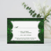 Gothic Victoriaans Ghoulish Green RSVP (Staand voorkant)