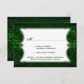 Gothic Victoriaans Ghoulish Green RSVP (Voorkant / Achterkant)