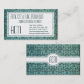  Gothic Victoriaans Grunge Emerald Damask Visitekaartje (Voorkant / Achterkant)