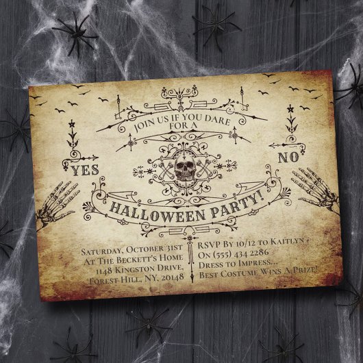 Gothic Victoriaans Halloween Kaart