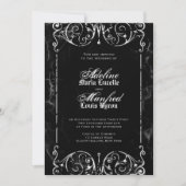 Gothic Victoriaans Halloween Wedding Invitations Kaart (Voorkant)