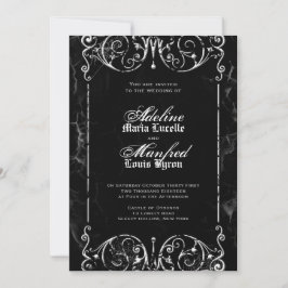 Gothic Victoriaans Halloween Wedding Invitations Kaart