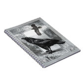 Gothic Victoriaans Raven Fantasy Art Notitieboek (Rechterzijde)