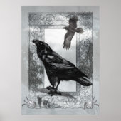 Gothic Victoriaans Raven Fantasy Art Poster (Voorkant)