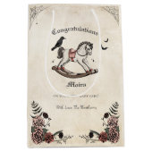 Gothic Victoriaans Rocking Horse Girl Baby shower Medium Cadeauzakje (Voorkant)