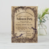 Gothic Victoriaans Skeleton Lijst Kaart (Staand voorkant)