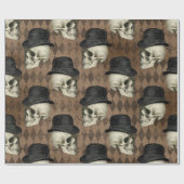 Gothic Victoriaans Skulls  Pet Donkere roetbussen Cadeaupapier (Vlak)