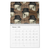 Gothic Victoriaans Skulls  Pet Donkere roetbussen Kalender (Feb 2026)