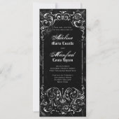Gothic Victoriaans Spooky Black & White Wedding Kaart (Voorkant)