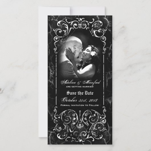 Gothic Victoriaans Spooky Custom Save the Date (Voorkant)