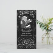 Gothic Victoriaans Spooky Custom Save the Date (Staand voorkant)