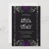 Gothic Victoriaans Spooky Wedding Invite Kaart (Voorkant)