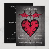 Gothic Victoriaans staked vampier hart in rood Kaart (Voorkant / Achterkant)