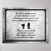 Gothic Victoriaans Wedding Sign Poster (Voorkant)