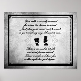Gothic Victoriaans Wedding Sign Poster