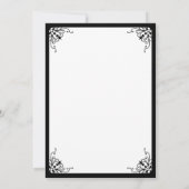 Gothic Victoriaans Zwart Wit Huwelijksuitnodiging Kaart (Achterkant)