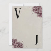 Gothic Victoriaanse huwelijksuitnodiging Kaart (Achterkant)