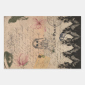 Gothic Victoriaanse Shabby Chic Mix Inpakpapier Vel (Voorkant 2)