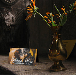 Gothic Victoriaanse unieke donkere bruiloft Plaatskaartje